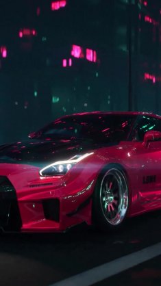 nissan gt-r r35 night run live wallpaper