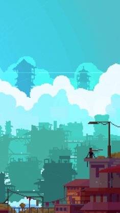 city above clouds live wallpaper