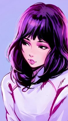 lilac dreamy girl live wallpaper