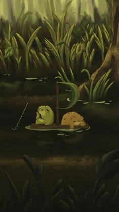 fishing frogs live wallpaper