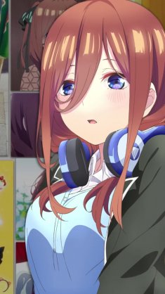 miku nakano - quintessential quintuplets live wallpaper