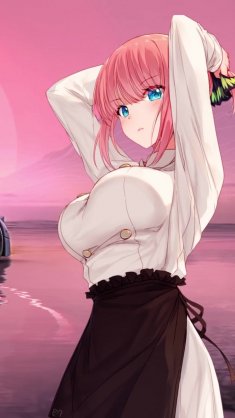 nino nakano at pink sunset live wallpaper