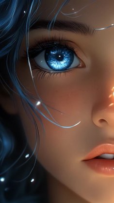 girl with blue eyes live wallpaper