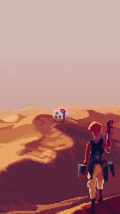pixel desert explorer live wallpaper