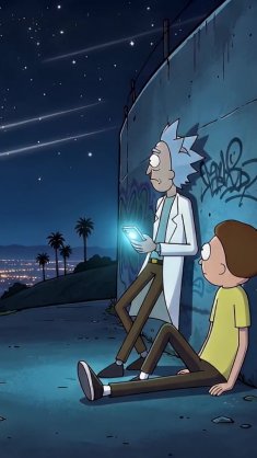 rick and morty stargazing live wallpaper