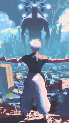satoru gojo vs mahoraga live wallpaper