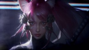 Samurai Girl From Cyberpunk 2077 live wallpaper