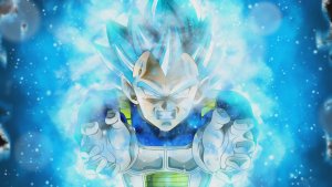 Vegeta With Magical Blue Sparkles And Smoke live wallpaper