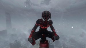 Miles Morales On A Snowy Day (Spiderman) live wallpaper