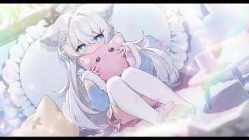 neko girl fluffy morning live wallpaper