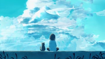 where whales fly live wallpaper