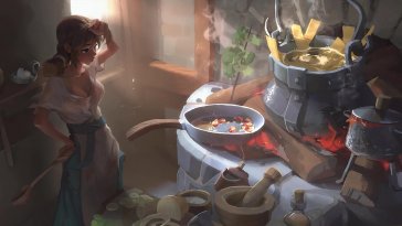 rustic kitchen morning live wallpaper