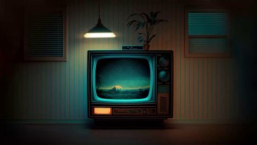 the sunset on retro tv live wallpaper