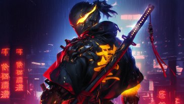 ghost of neon city live wallpaper