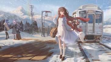 hu tao winter station live wallpaper