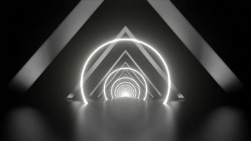 abstract graphics with triangular glowing pattern live wallpaper