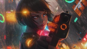 ghost in the shell neon trigger live wallpaper