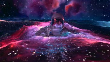 astronaut floating in space live wallpaper