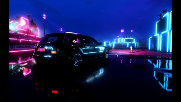 neon audi rs4 parked live wallpaper