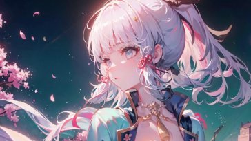 anime girl with white hair live wallpaper