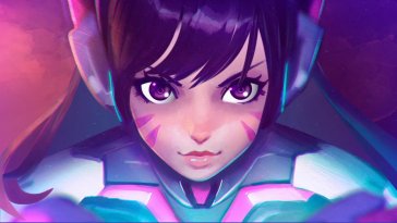 overwatch's d.va animated wallpaper