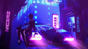 Night City Rain Cyberpunk 2077 Live Wallpaper - MoeWalls