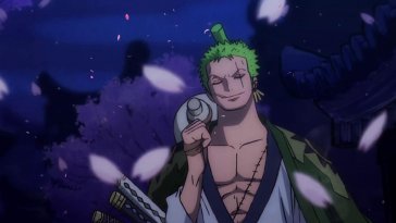 Zoro Santoryu Rengoku Onigiri Monochrome Live Wallpaper - MoeWalls