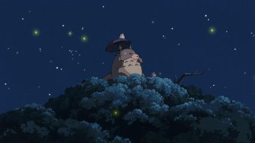 totoro on top of a tree live wallpaper