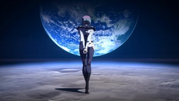 lucy going on the moon (cyberpunk edgerunners) live wallpaper