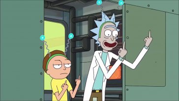 rick and morty show middle finger live wallpaper