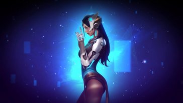 cyberpunk symmetra (overwatch) live wallpaper