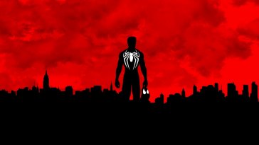 spider-man's crimson sky live wallpaper