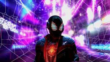 neon-infused miles morales live wallpaper