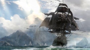 pirate ship (skull and bones) live wallpaper