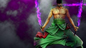 roronoa zoro with three swords live wallpaper