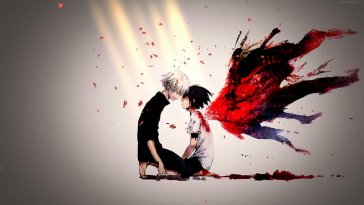 Download wallpaper 1920x1080 tokyo ghoul, artwork, ken kaneki