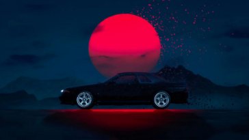 nissan r32 under the red moon live wallpaper