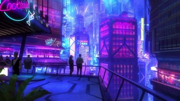 Cyberpunk Neon Street Live Wallpaper - MoeWalls