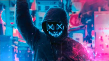 neon-masked enigma of watch dogs live wallpaper