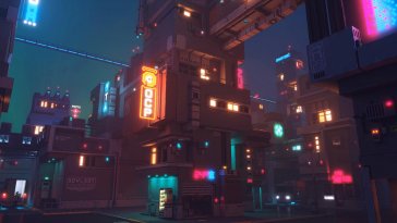 Vibrant Cyberpunk Street Live Wallpaper - free download