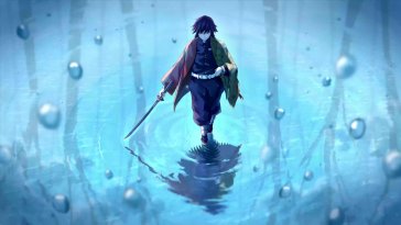 giyu tomioka serene swordsmanship animated wallpaper