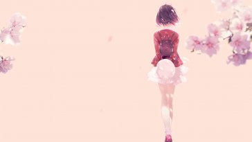 anime girl walking live wallpaper