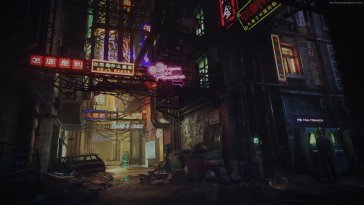 Emily In The Cyberpunk City Live Wallpaper