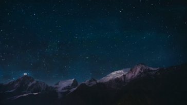 mountains and starry sky live wallpaper