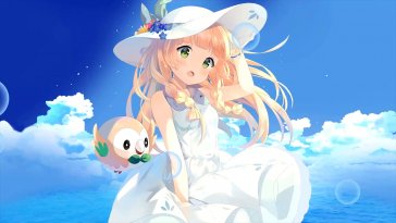 rowlet and lillie live wallpaper
