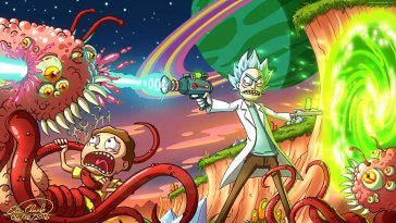 rick and morty's space adventures live wallpaper