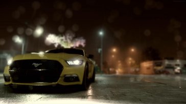 yellow ford mustang gt (need for speed) live wallpaper
