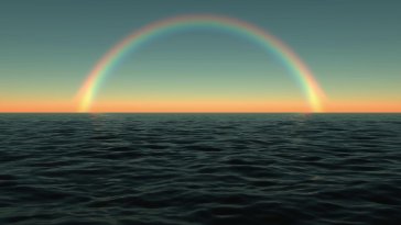 rainbow above ocean live wallpaper
