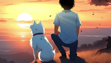 boy with dog live wallpaper