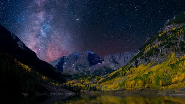 mountain and starry sky live wallpaper